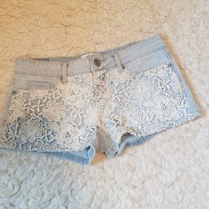 Aeropostale Floral Jean Shorts